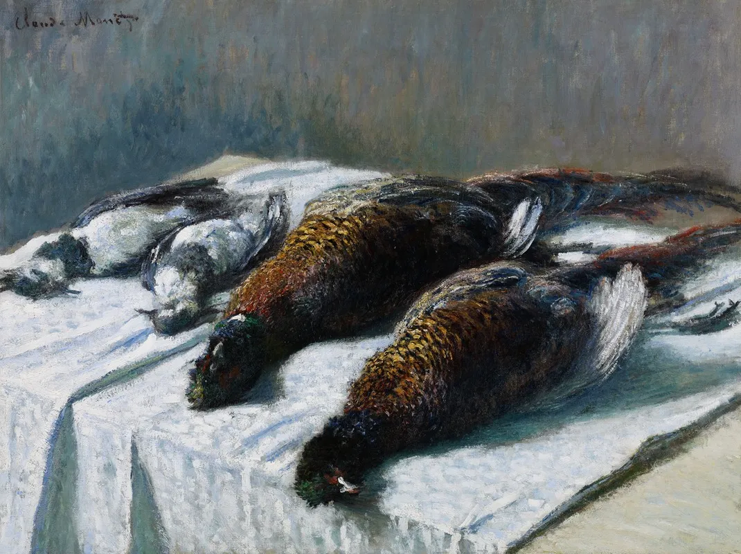 Still Life With Pheasants And Plovers Wall Art by Claude Monet - High-Resolution Digital Print