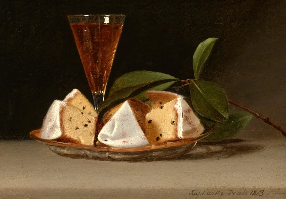 Still Life With Raisin Cake Wall Art by Raphaelle Peale - High-Resolution Digital Print