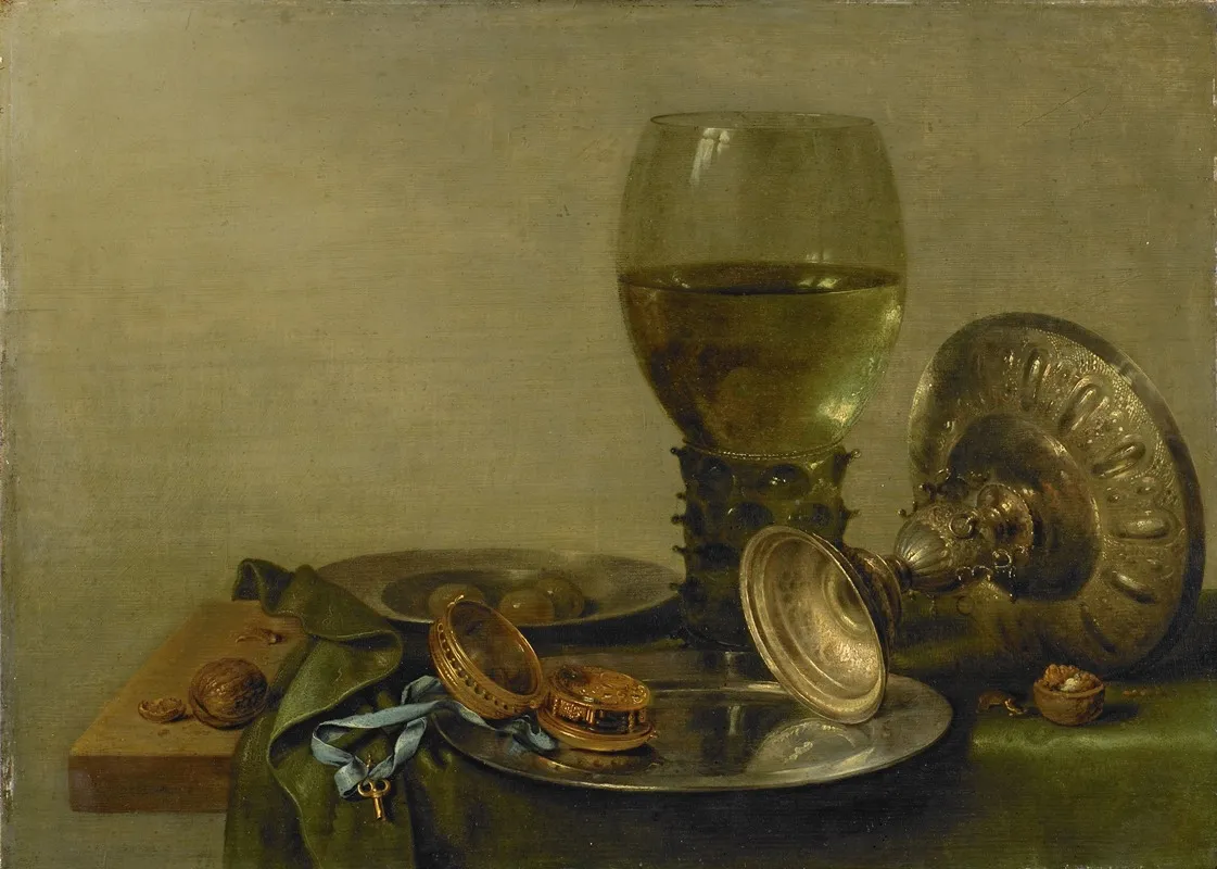 Still Life With Roemer And Silver Tazza Wall Art by Willem Claesz Heda - High-Resolution Digital Print