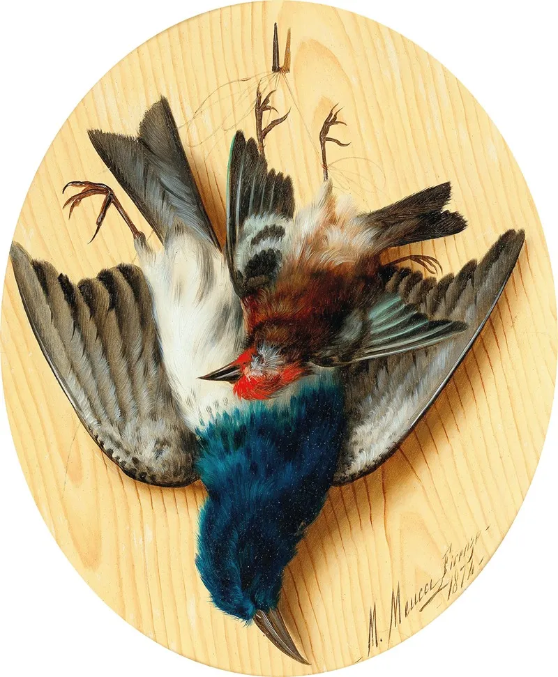 Still Life With Songbirds Ii Wall Art by Michelangelo Meucci - High-Resolution Digital Print