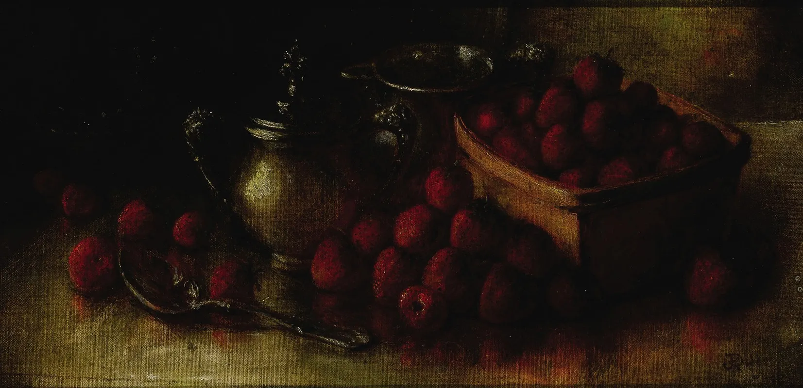 Still Life With Strawberries 3 Wall Art by Joseph H. Dille - High-Resolution Digital Print