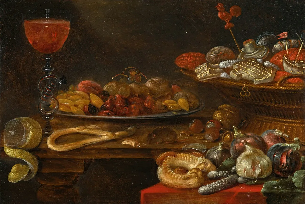 Still Life With Sweetmeats Wall Art by Alexander Adriaenssen - High-Resolution Digital Print