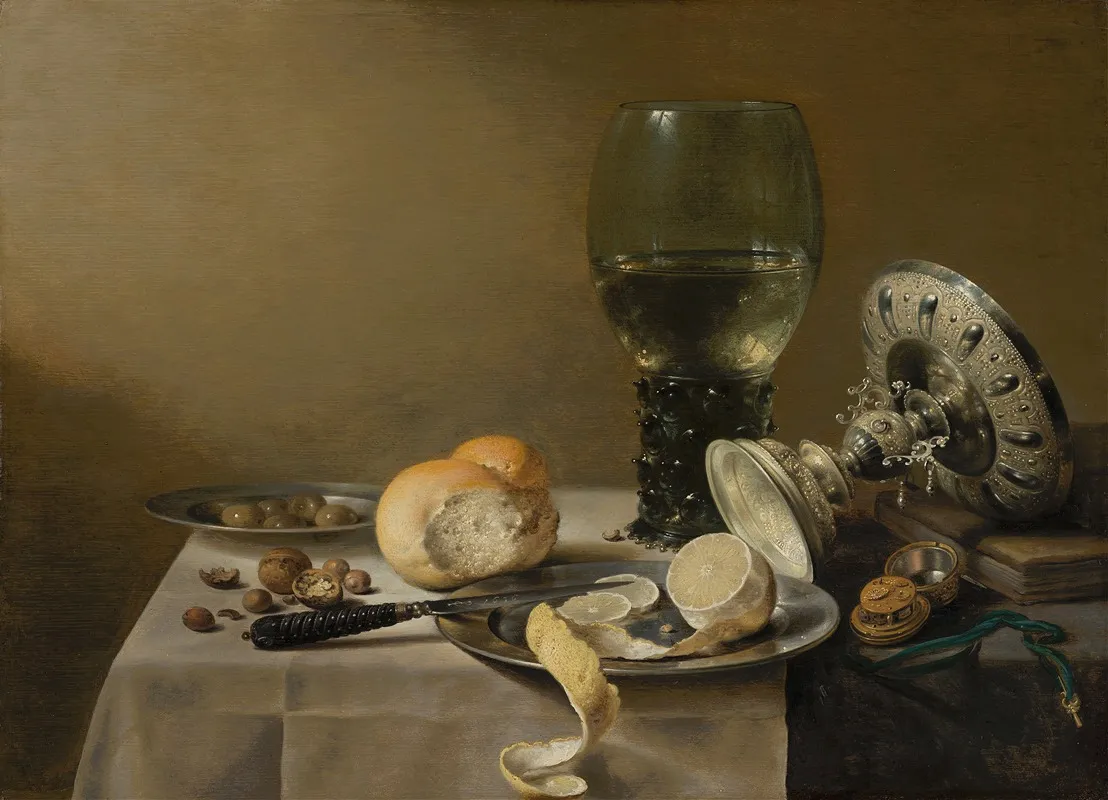 Still Life With Tazza Wall Art by Pieter Claesz - High-Resolution Digital Print