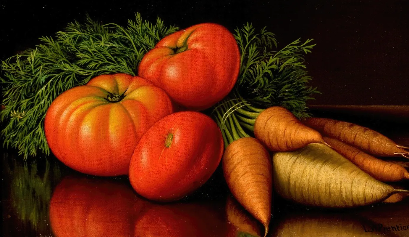 Still Life With Tomatoes And Carrots