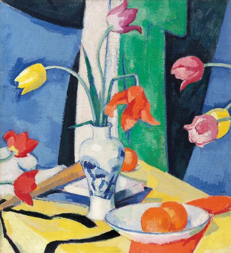 Still Life With Tulips 4 Wall Art by Samuel John Peploe - High-Resolution Digital Print