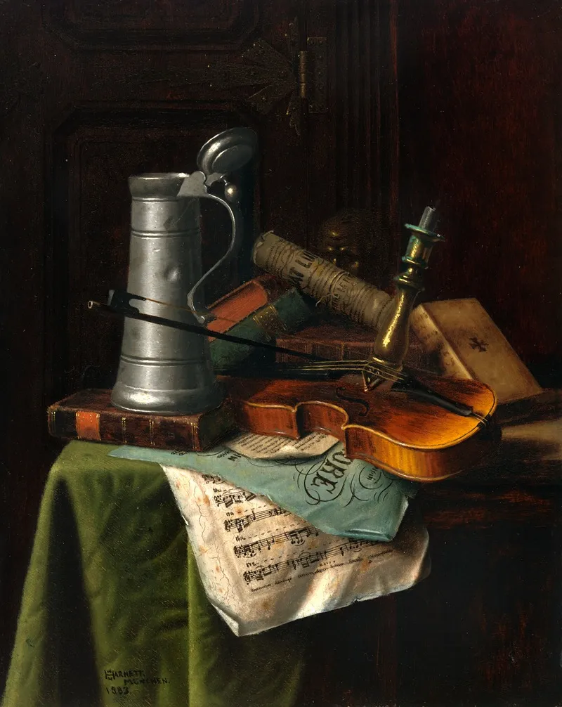 Still Life With Violin 3 Wall Art by William Michael Harnett - High-Resolution Digital Print