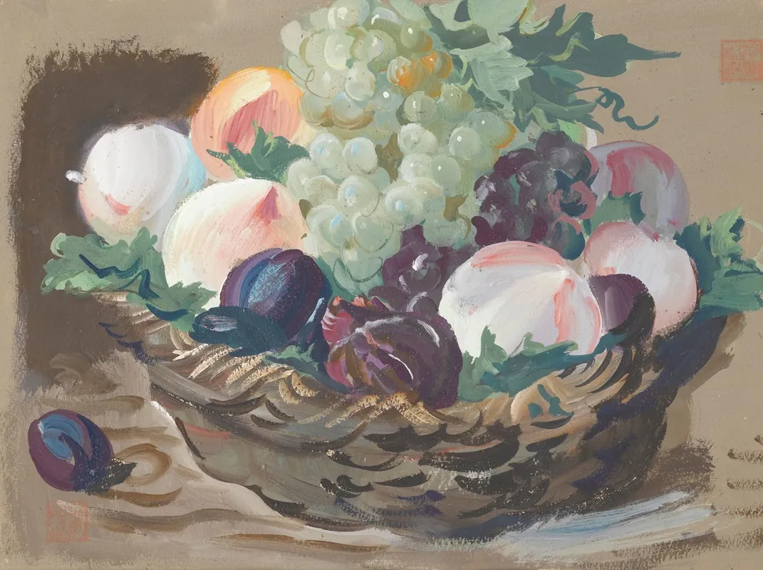 Still Life With White Grapes Wall Art by Alexandre Jacovleff - High-Resolution Digital Print