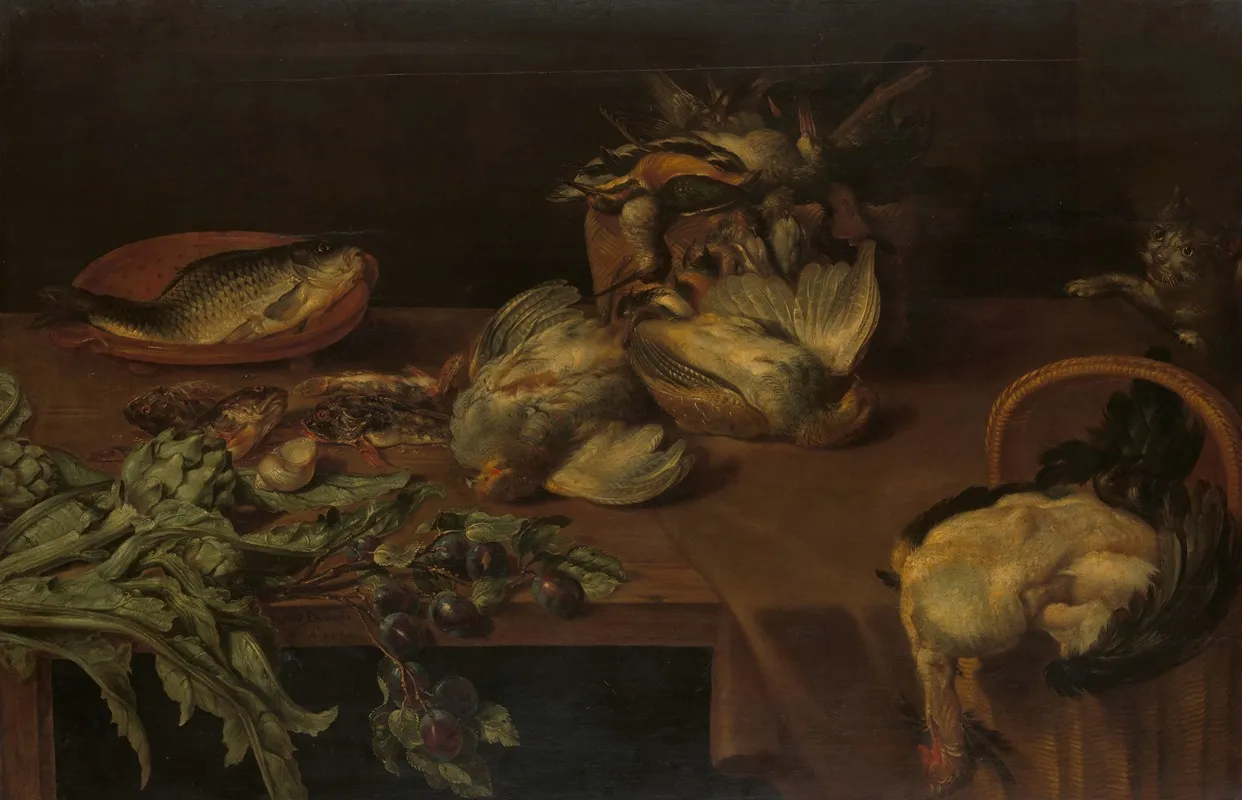 Still Life With Wild Fowl Wall Art by Alexander Adriaenssen - High-Resolution Digital Print