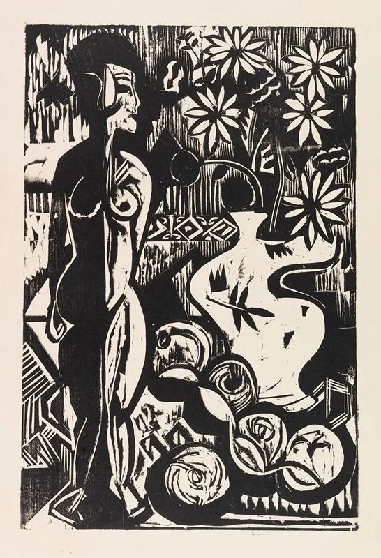 Stilleben Mit Plastik Wall Art by Ernst Ludwig Kirchner - High-Resolution Digital Print