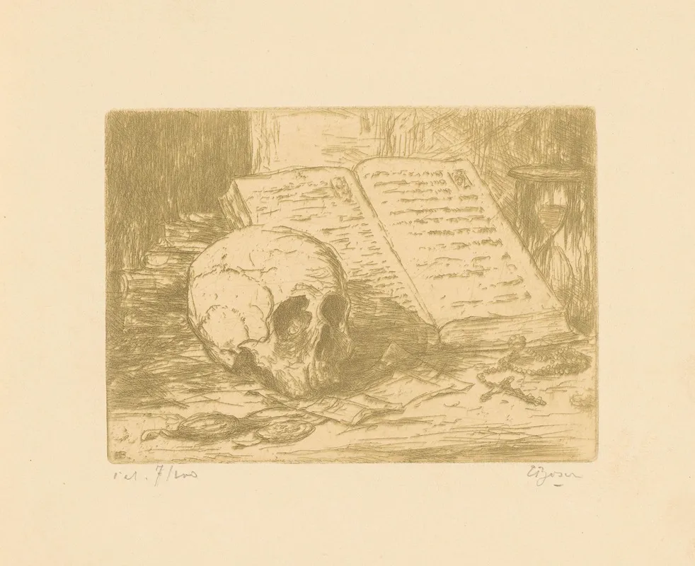 Stilleven Met Schedel En Boek