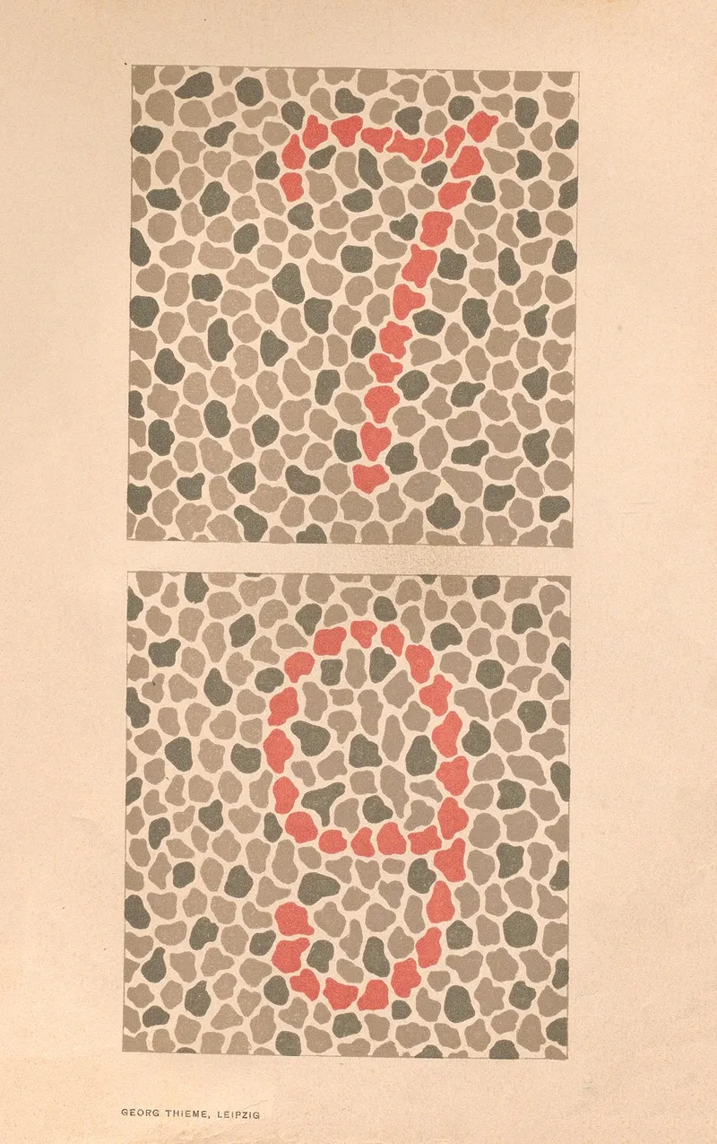 Stillings Pseudo Isochromatic Plates For Testing Color Perception Pl 06 Wall Art by Jakob Stilling - High-Resolution Digital Print
