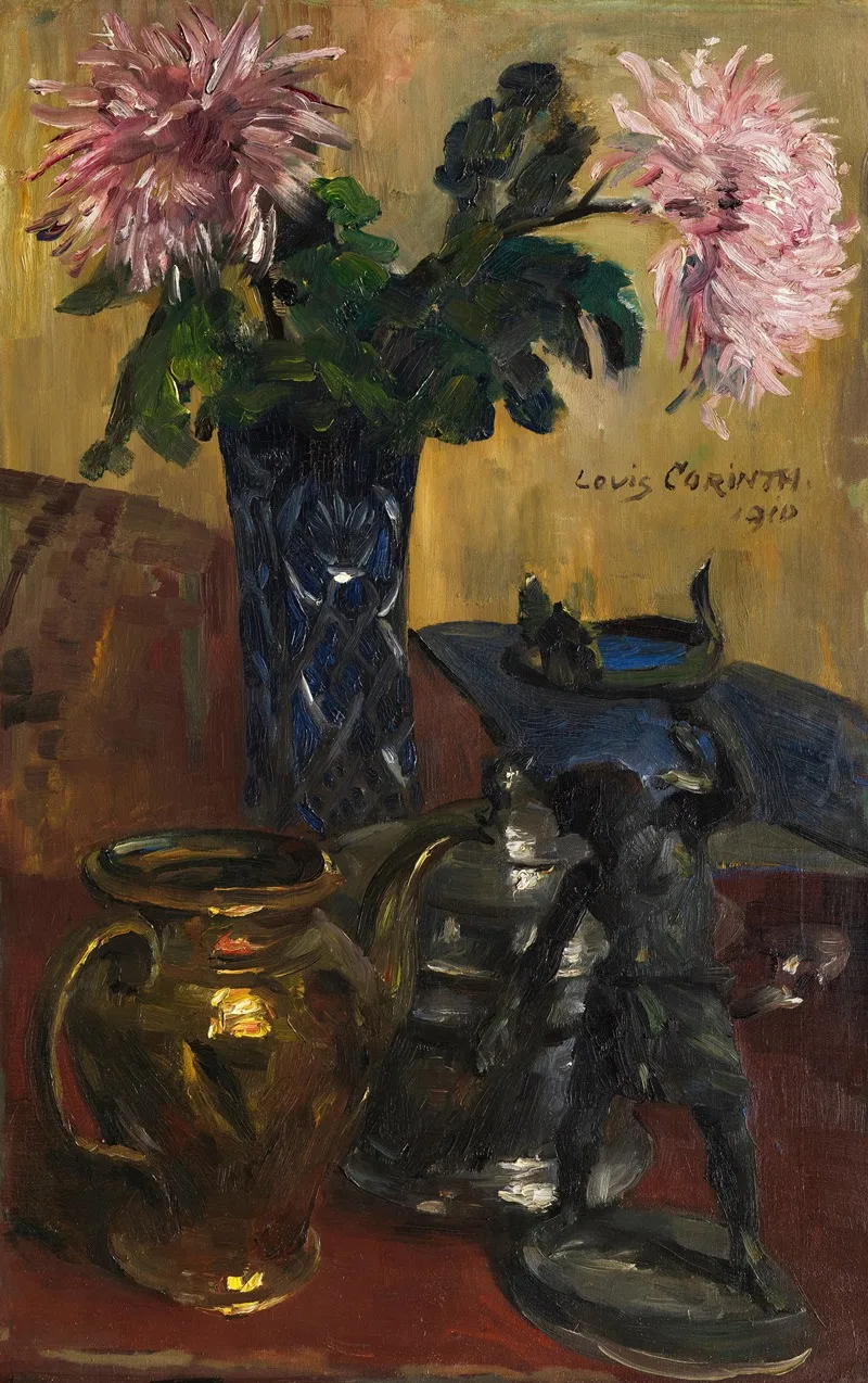 Stillleben Metall Wall Art by Lovis Corinth - High-Resolution Digital Print