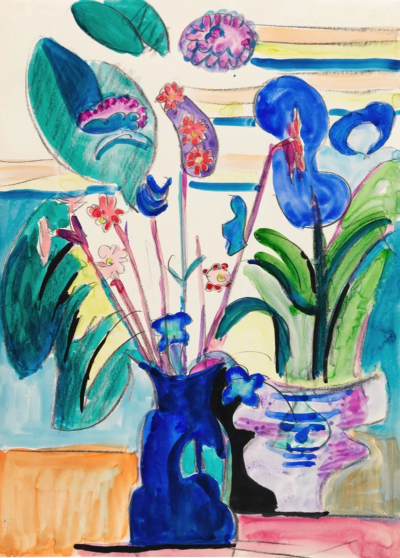 Stillleben Mit Calla Wall Art by Ernst Ludwig Kirchner - High-Resolution Digital Print