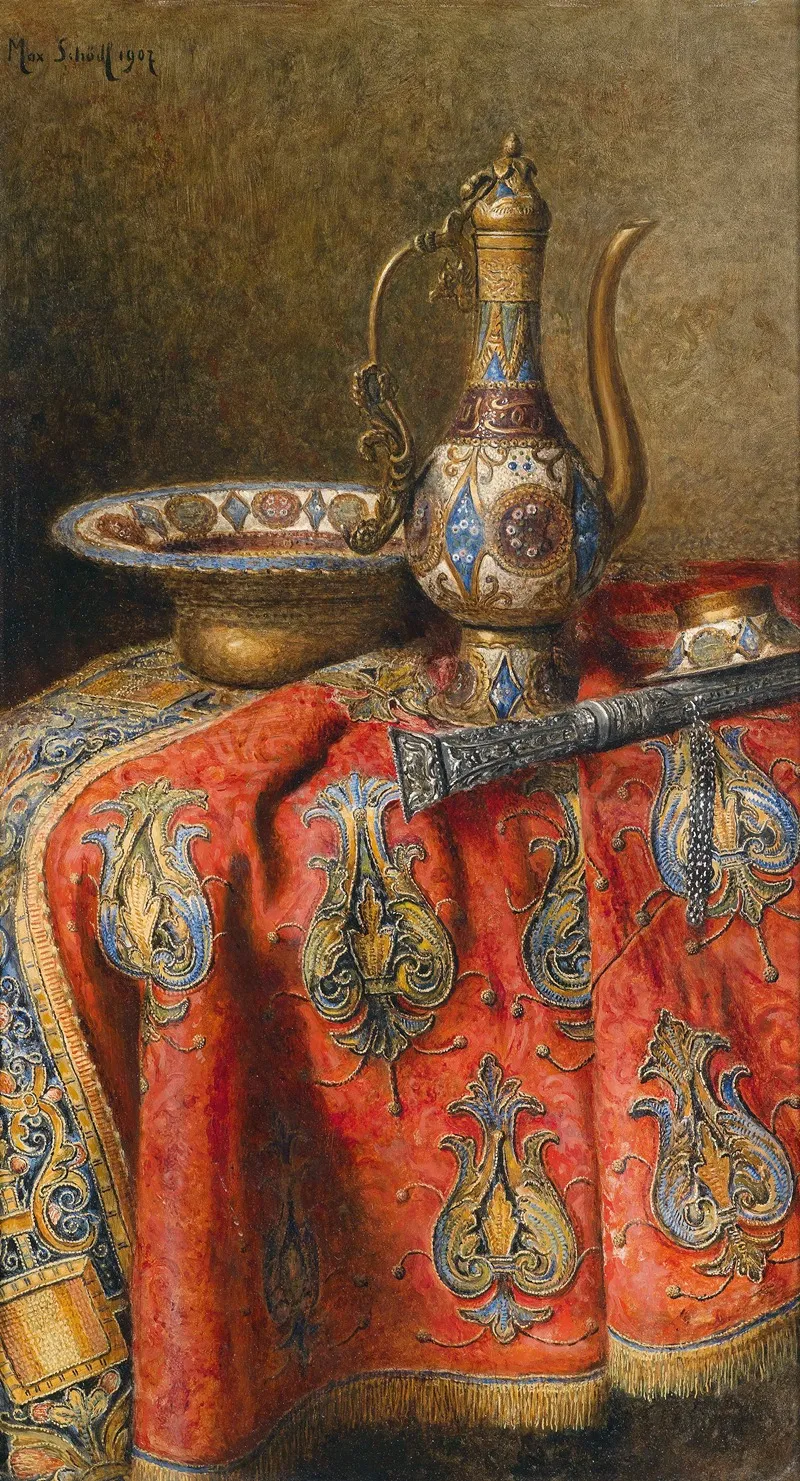 Stillleben Mit Orientalischen Antiquitaten Wall Art by Max Schödl - High-Resolution Digital Print