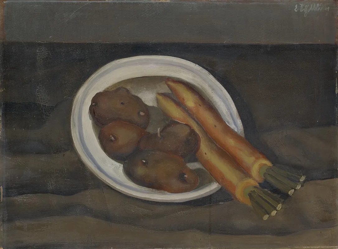 Stillleben Mit Ruben Und Kartoffeln Wall Art by Emanuel Schöttli - High-Resolution Digital Print