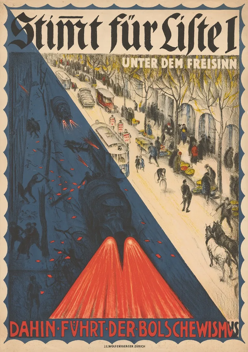 Stimmt Fur Liste 1 Unter Dem Freisinn Dahin Fuhrt Der Bolschewismus