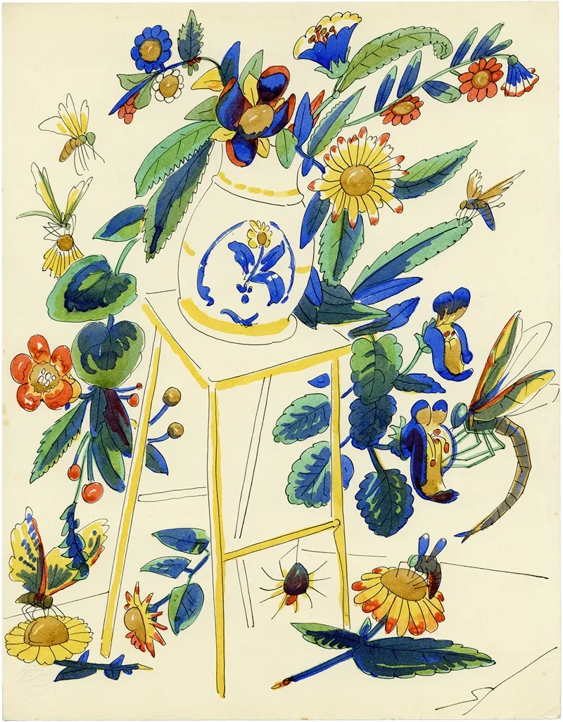 Stoel Met Vaas En Bloemen 5 Wall Art by Alfred Ost - High-Resolution Digital Print