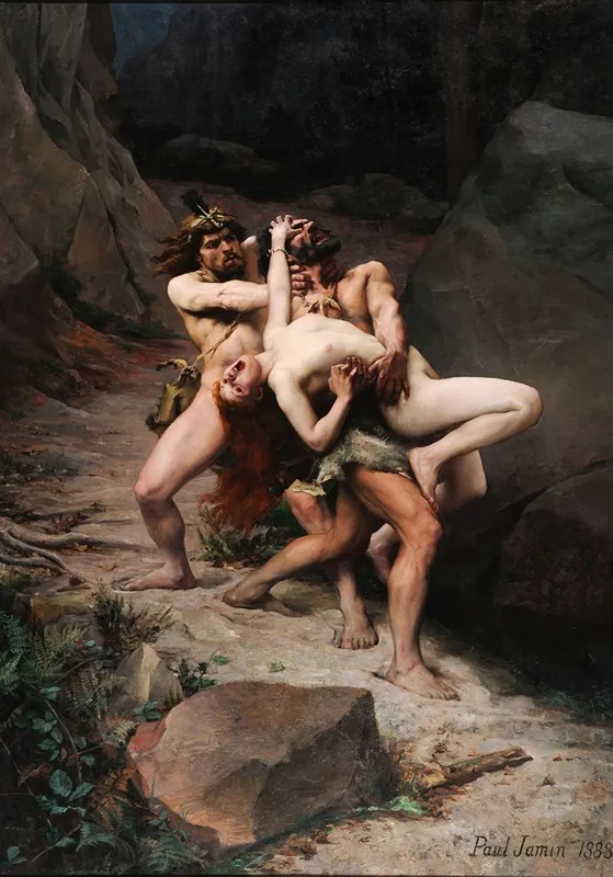Stone Age Abduction Wall Art by Paul Jamin - High-Resolution Digital Print