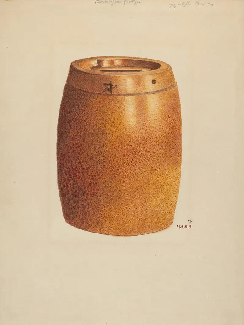Stone Fruit Jar With Star
