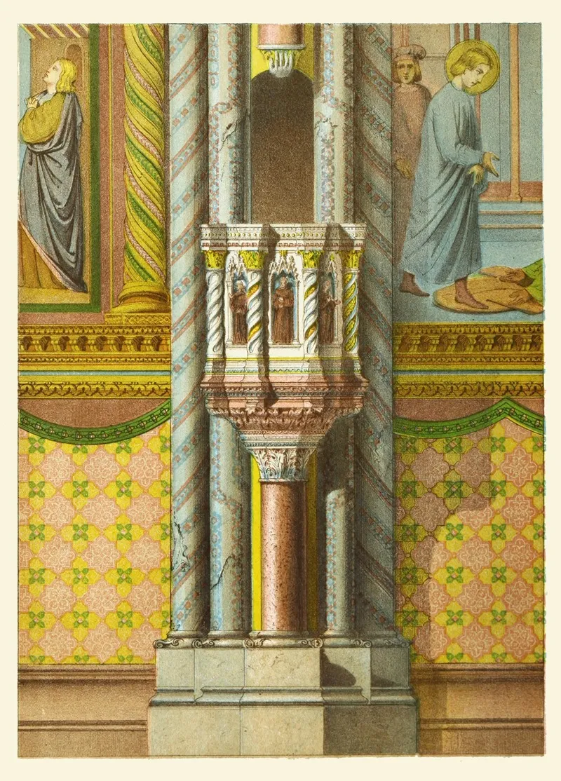 Stone Pulpit Wall Art by Henry Noel Humphreys - High-Resolution Digital Print