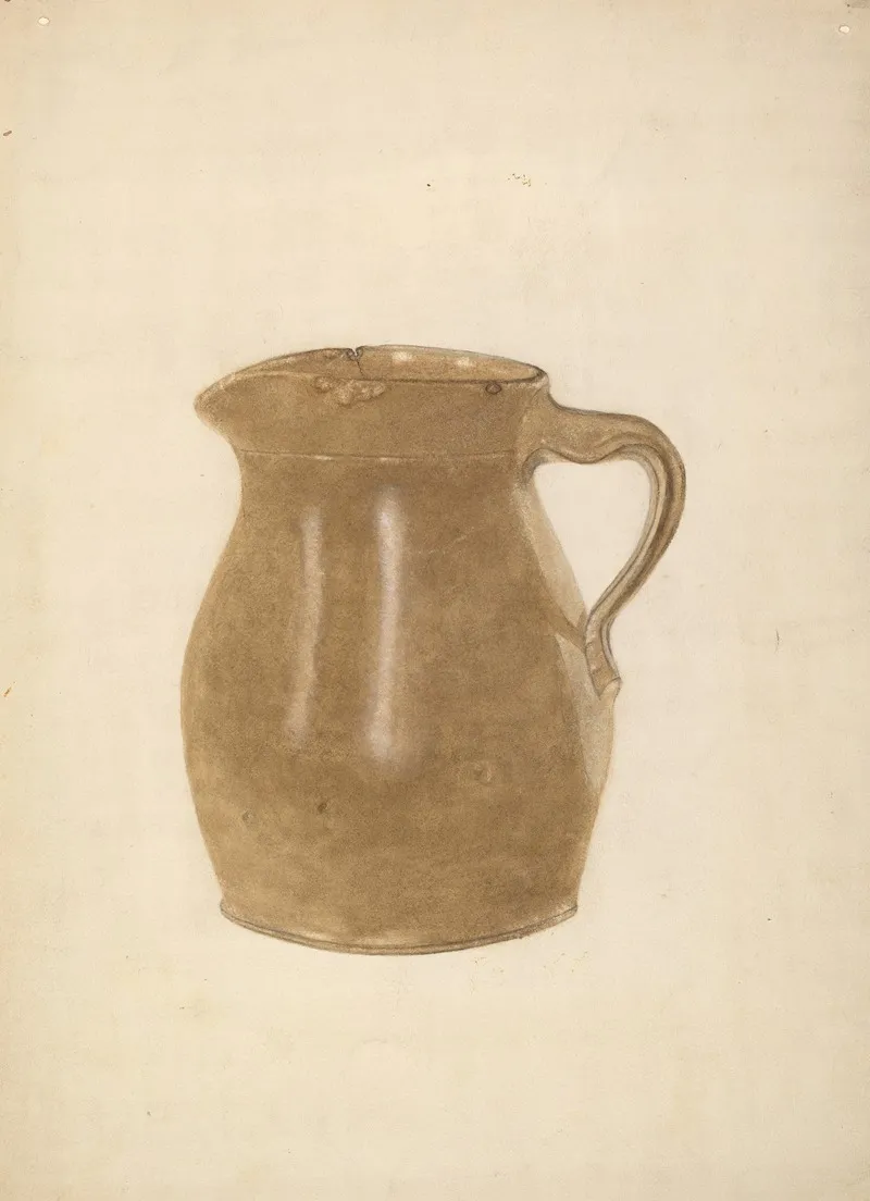 Stoneware Pitcher 4 Wall Art by Lucille Pettijohn - High-Resolution Digital Print