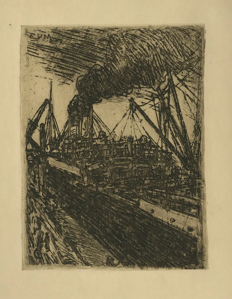 Stoomschip In De Haven
