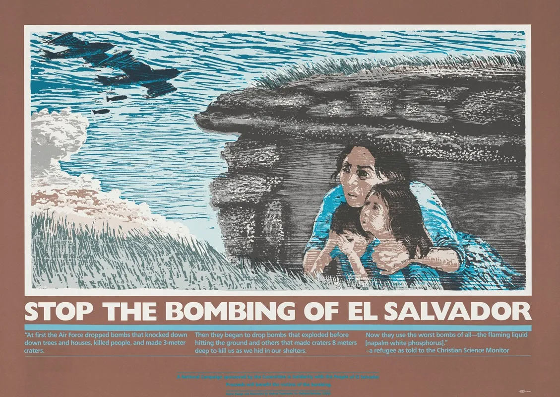 Stop The Bombing Of El Salvador Wall Art by Andrea Kantrowitz - High-Resolution Digital Print