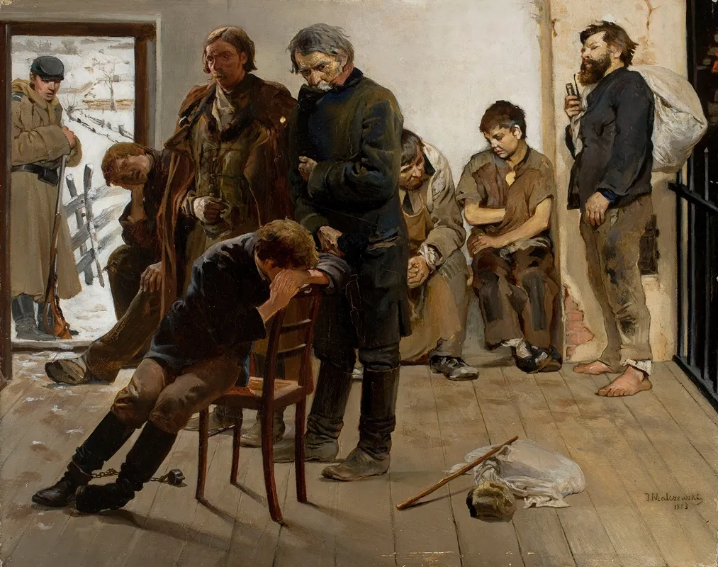 Stopover During The Transport Of Deportees To Siberia Convicts