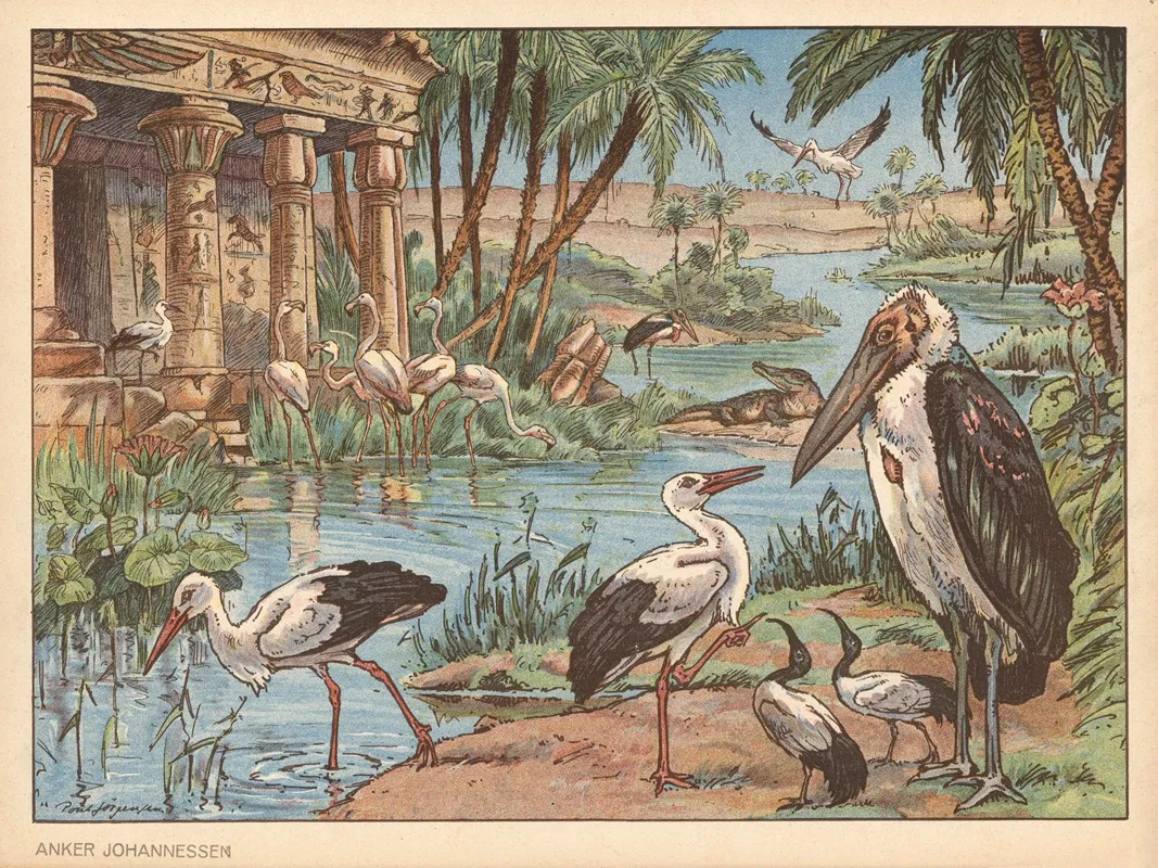 Stork Stork Langeben Gik Du I Nilstrommens Enge