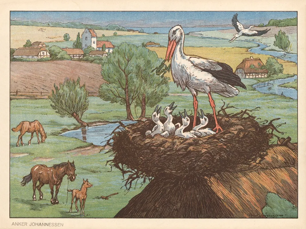 Stork Stork Langeben Unger I Reden