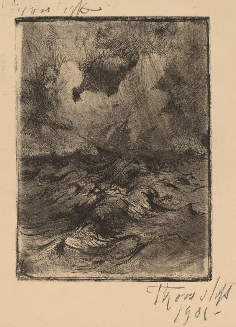 Storm At Sea 6 Wall Art by Thorvald Simeon Niss - High-Resolution Digital Print