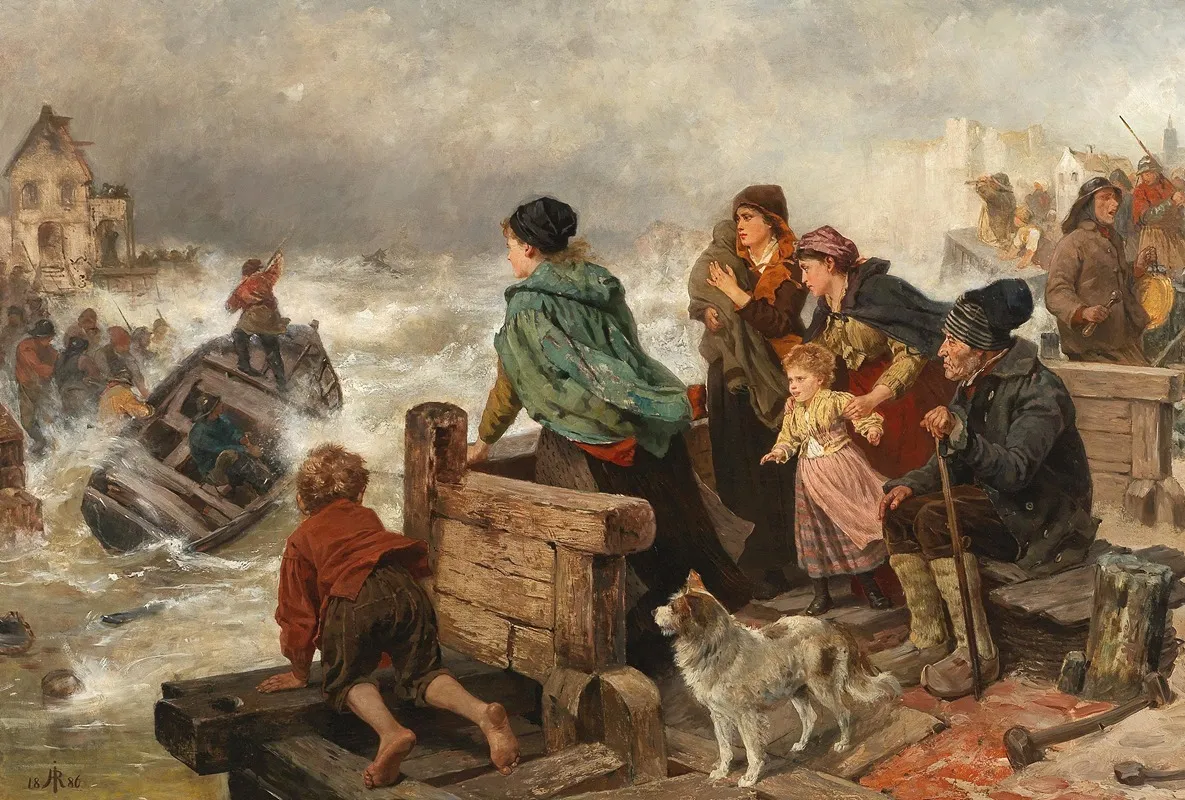 Storm By The Coast Wall Art by Rudolf Jordan - High-Resolution Digital Print