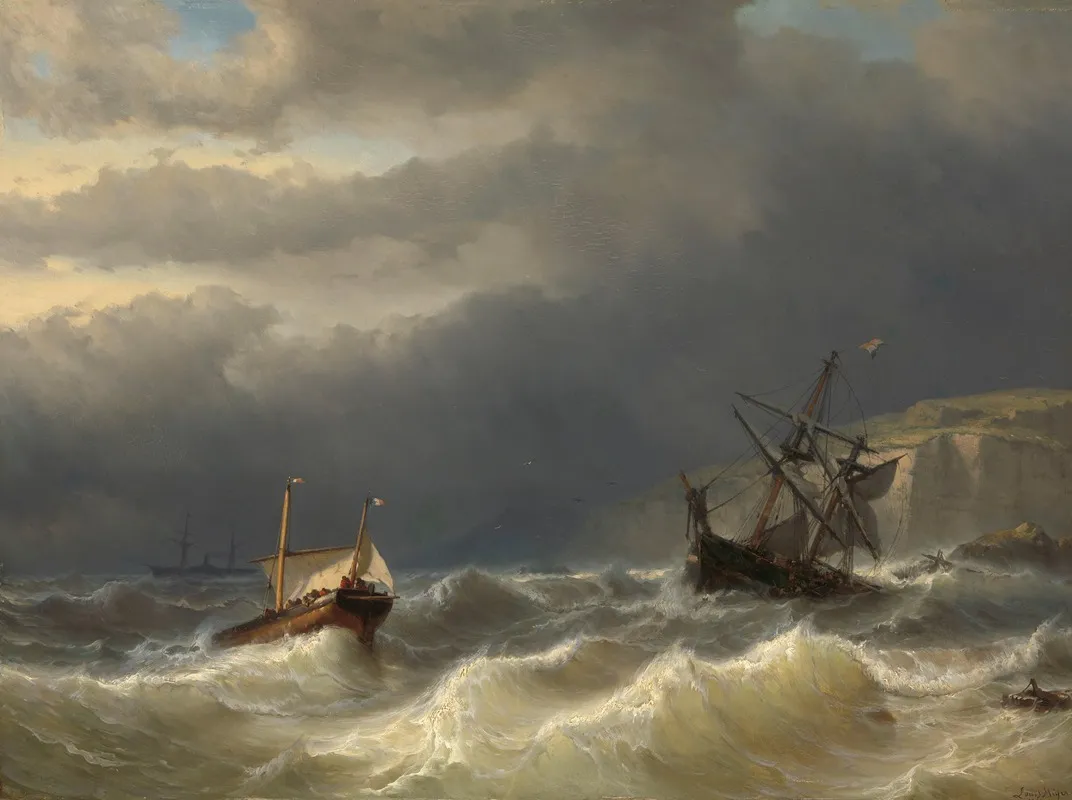 Storm In The Strait Of Dover Wall Art by Louis Meijer - High-Resolution Digital Print