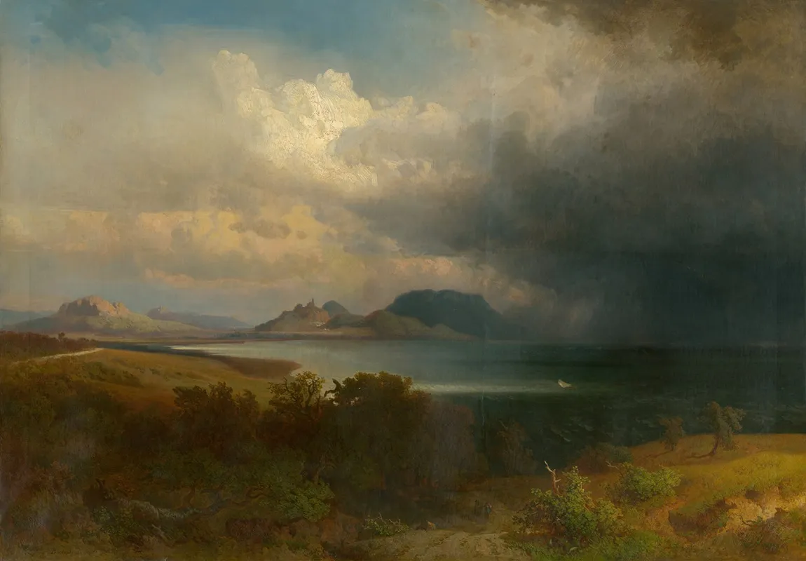 Storm Over Lake Balaton Wall Art by Alexander Brodszky - High-Resolution Digital Print