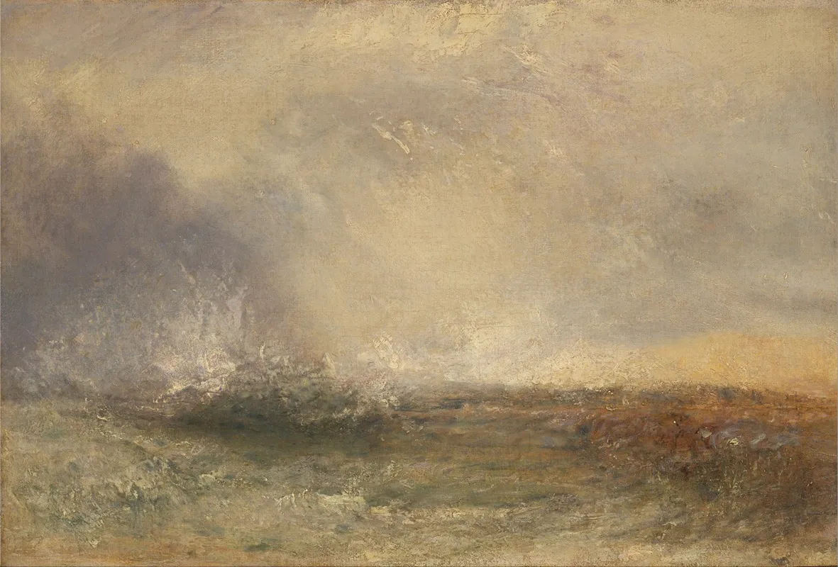 Stormy Sea Breaking On A Shore Wall Art by Joseph Mallord William Turner - High-Resolution Digital Print