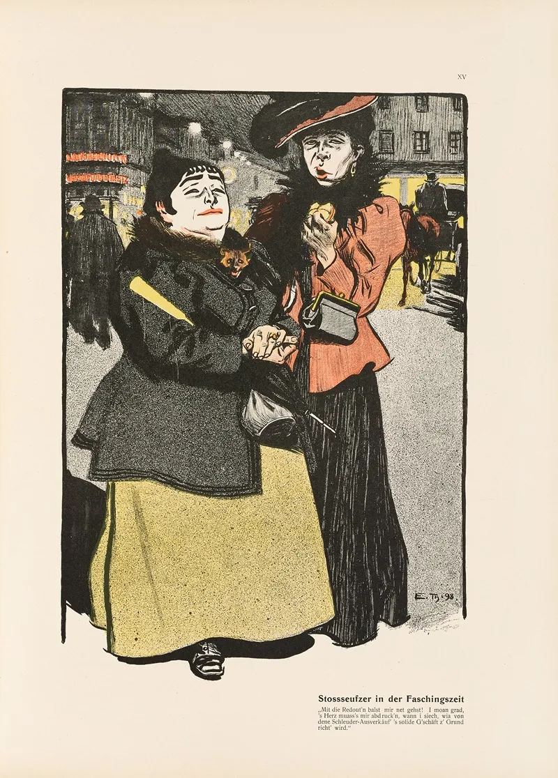 Stossseufzer In Der Faschingszeit Wall Art by Eduard Thöny - High-Resolution Digital Print