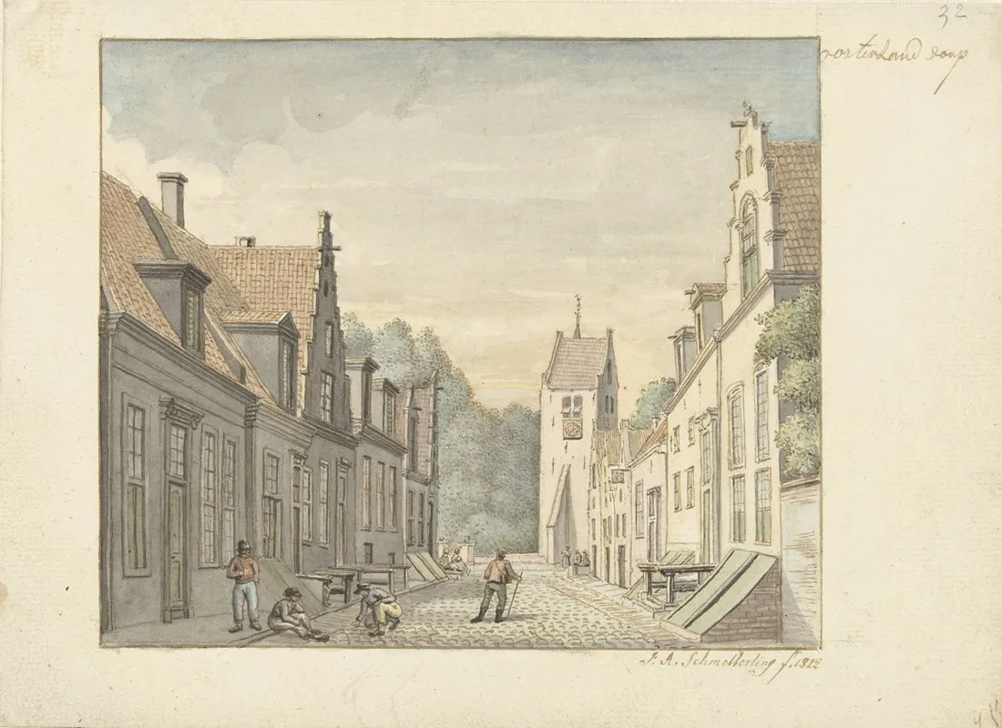Straat In Het Dorp Oosterland Op Duiveland