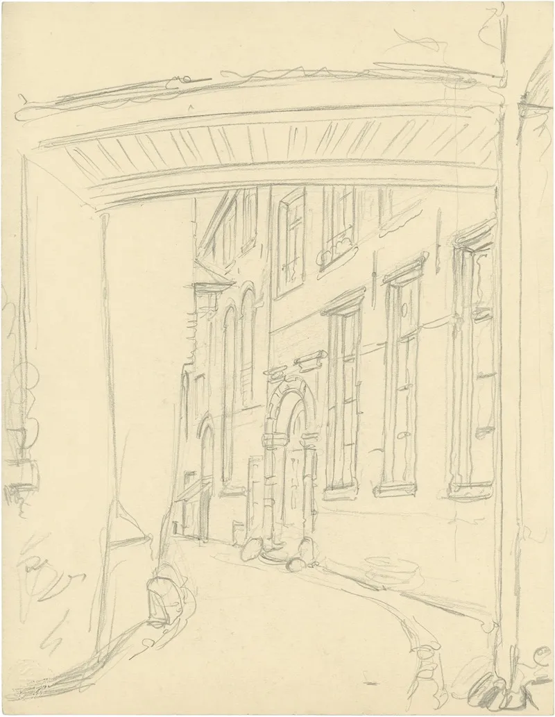 Straat Met Huizenzicht