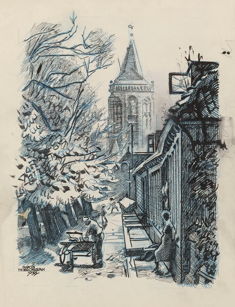 Straatje Met Gezicht Op De St Nicolaaskerk Te Monnickendam