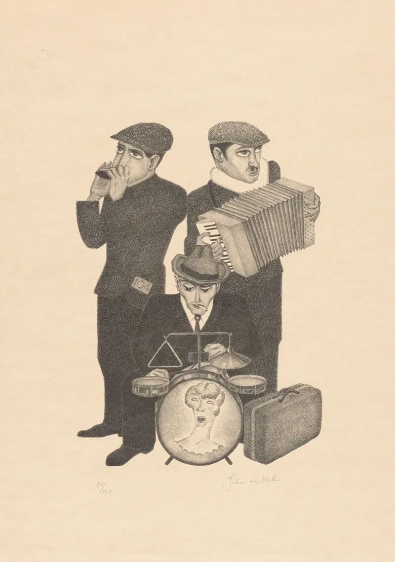 Straatmuzikanten 4 Wall Art by Johan van Hell - High-Resolution Digital Print