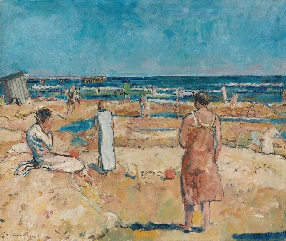 Strand Bei Heringsdorf Nach Hochwasser Wall Art by Erich Büttner - High-Resolution Digital Print