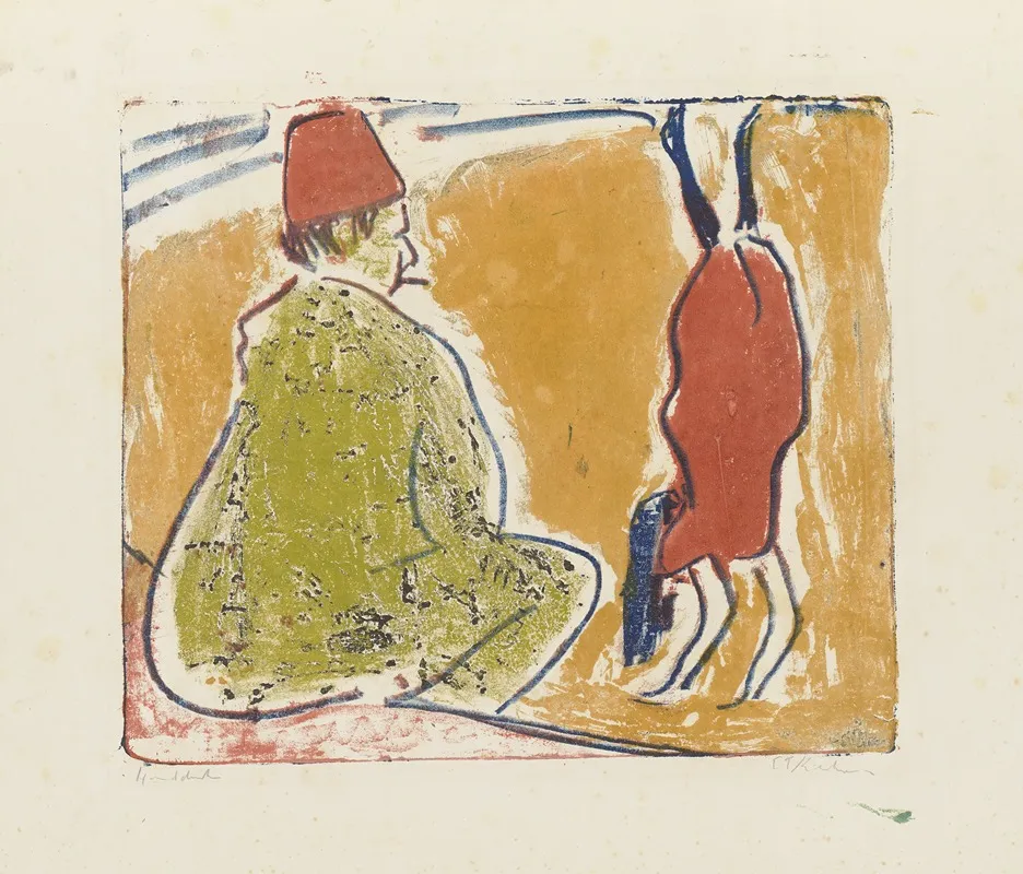 Strandscene Wall Art by Ernst Ludwig Kirchner - High-Resolution Digital Print