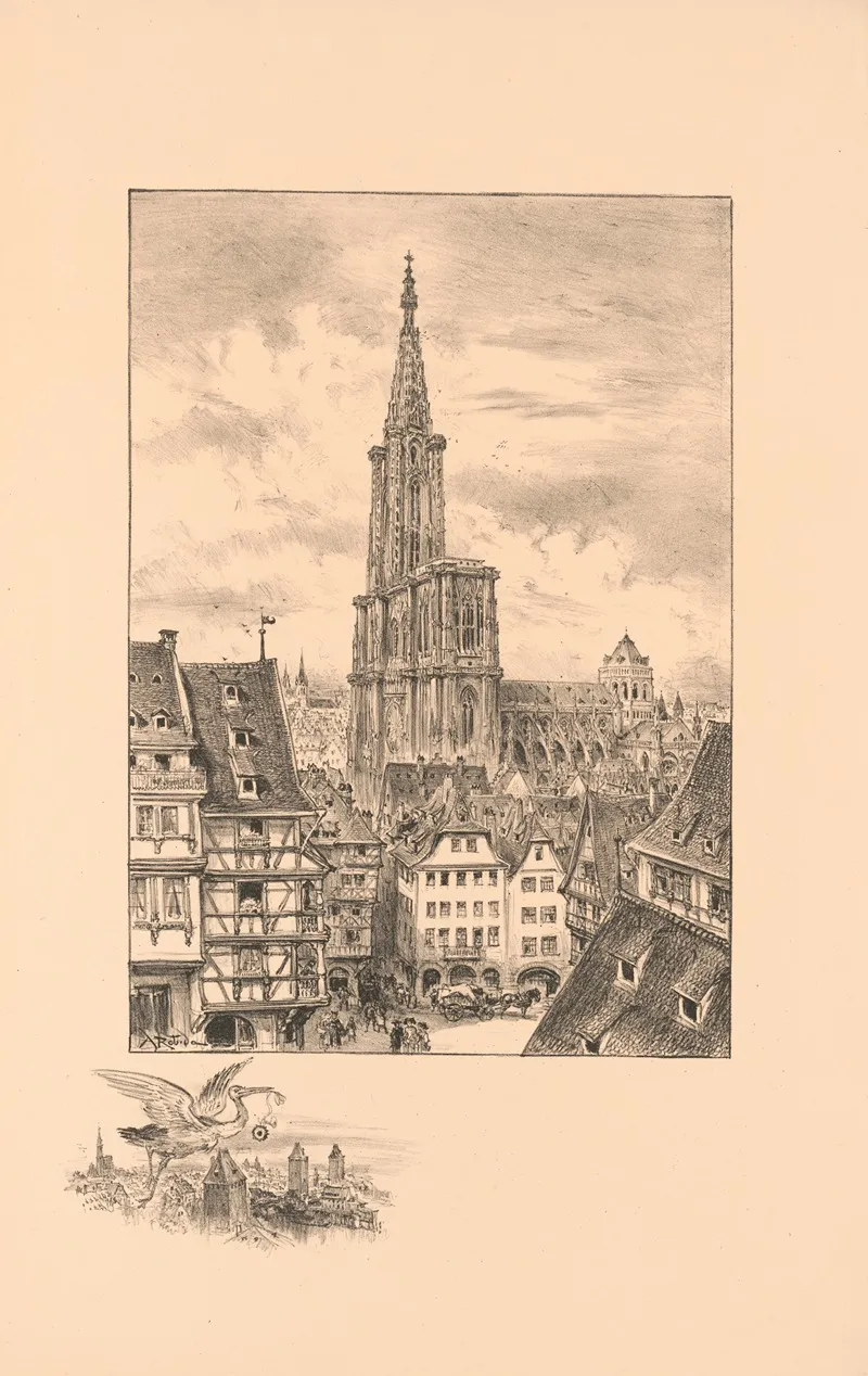 Strasbourg Wall Art by Albert Robida - High-Resolution Digital Print