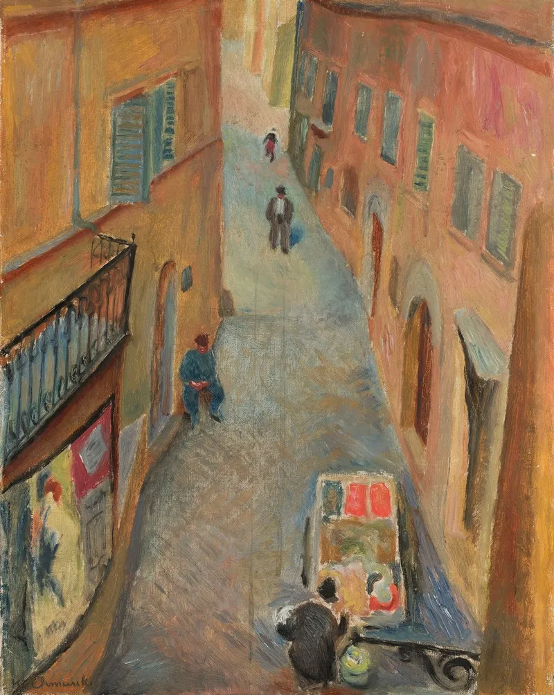 Street In A City Wall Art by Kazimierz Chmurski - High-Resolution Digital Print