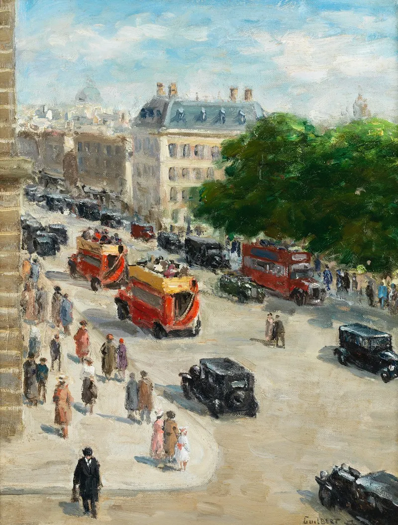 Street In London Wall Art by Narcisse Guilbert - High-Resolution Digital Print