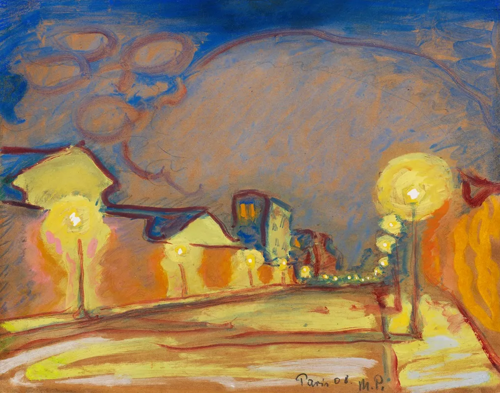 Street In Paris 2 Wall Art by Hermann Max Pechstein - High-Resolution Digital Print