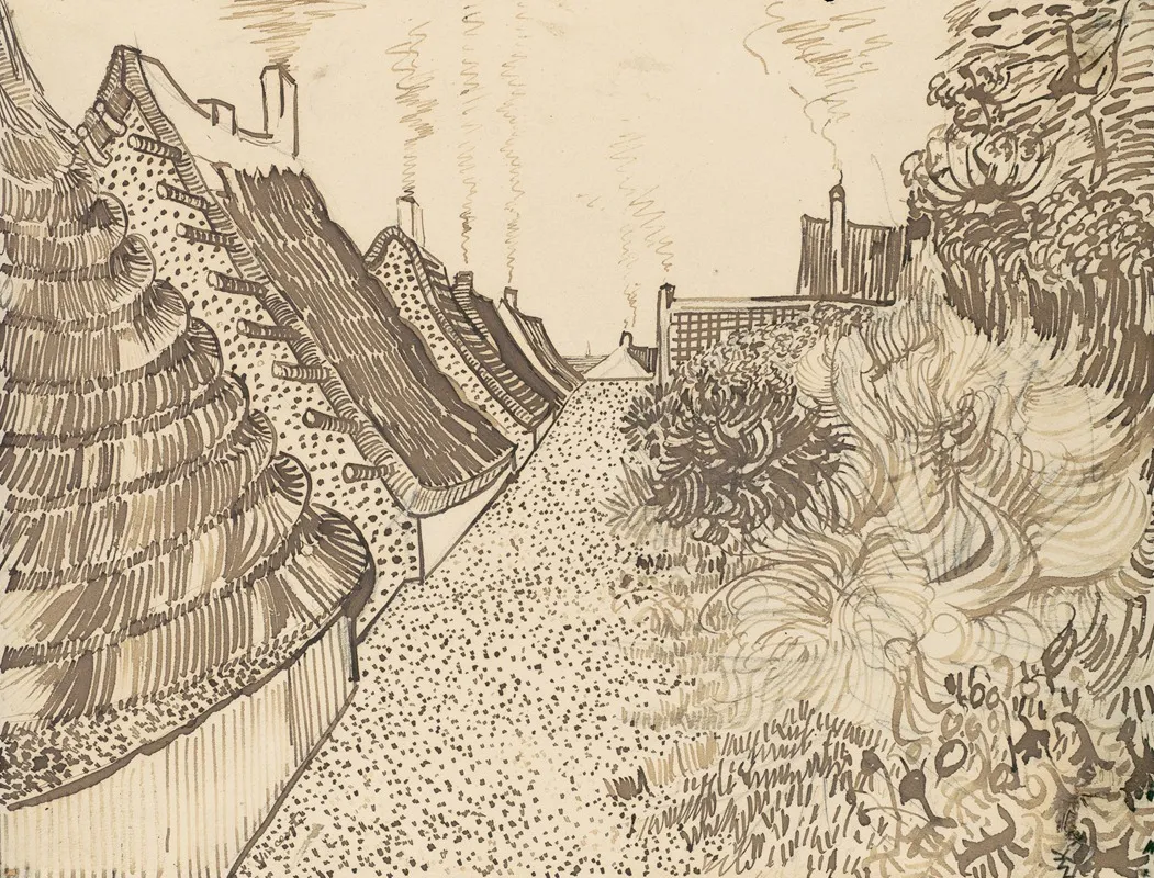 Street In Saintes Maries De La Mer Wall Art by Vincent van Gogh - High-Resolution Digital Print