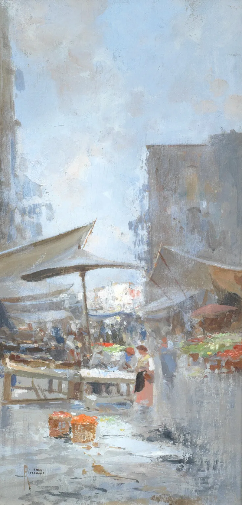 Street Market Naples Wall Art by Oscar Ricciardi - High-Resolution Digital Print