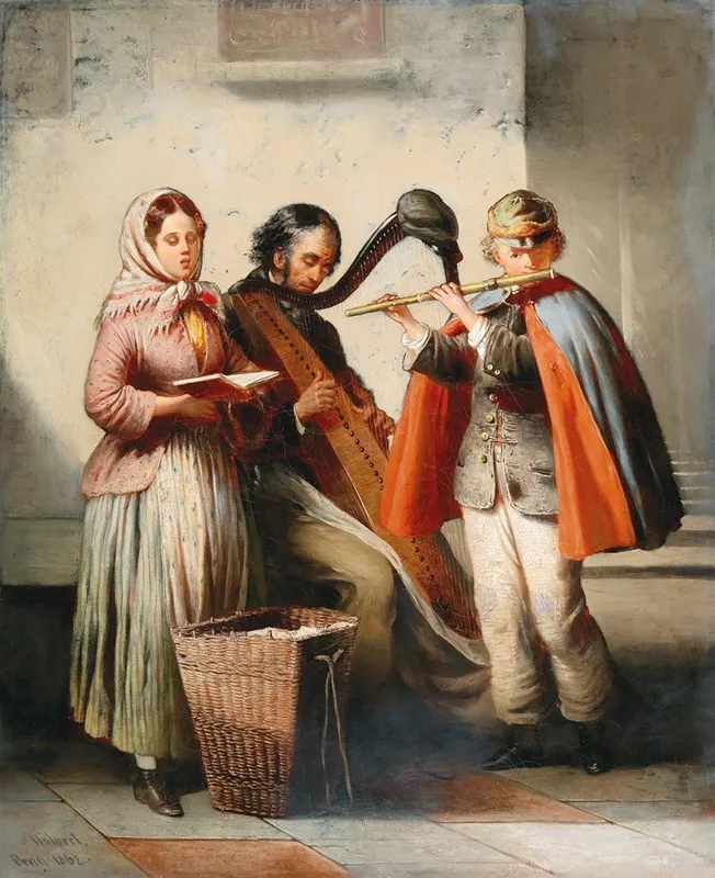 Street Musicians Wall Art by Antonin Hölperl - High-Resolution Digital Print