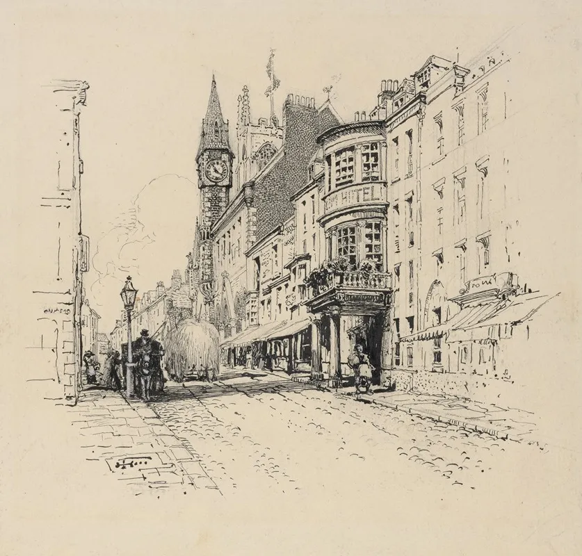 Street Scene 25 Wall Art by Harry Fenn - High-Resolution Digital Print
